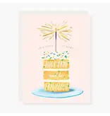 2021 Co. Fun and Frivolous Sparkler Cake Birthday Card
