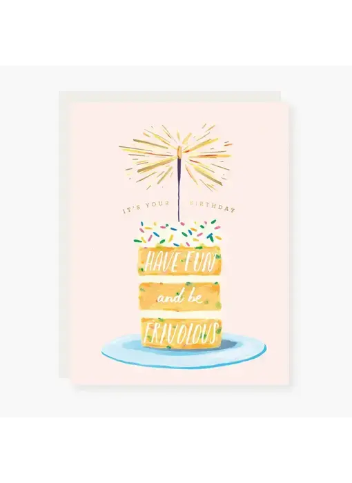 Fun and Frivolous Sparkler Cake Birthday Card