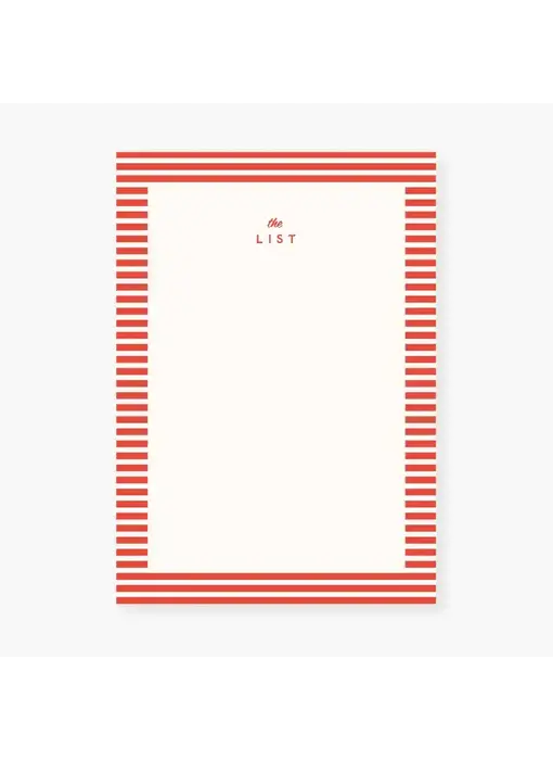 Folk Stripe List Notepad