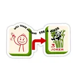 Big Moods "Will Trade Husband For A Joker" Funny Mahjong Joker Sticker