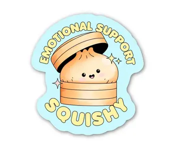 Emotional Support Squishy Sticker - Blue