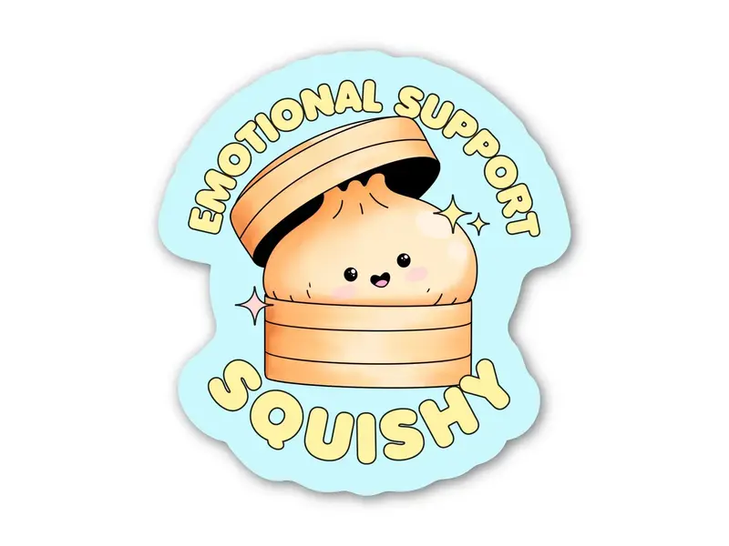 Big Moods Emotional Support Squishy Sticker - Blue