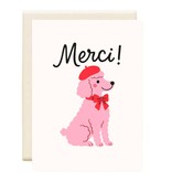 Inkwell Cards Merci Poodle | Thank You Card