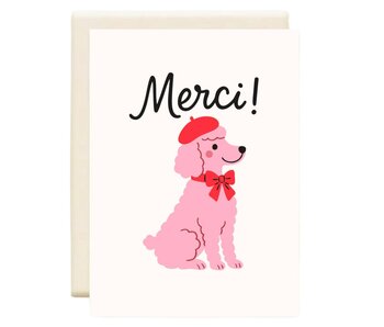 Merci Poodle | Thank You Card