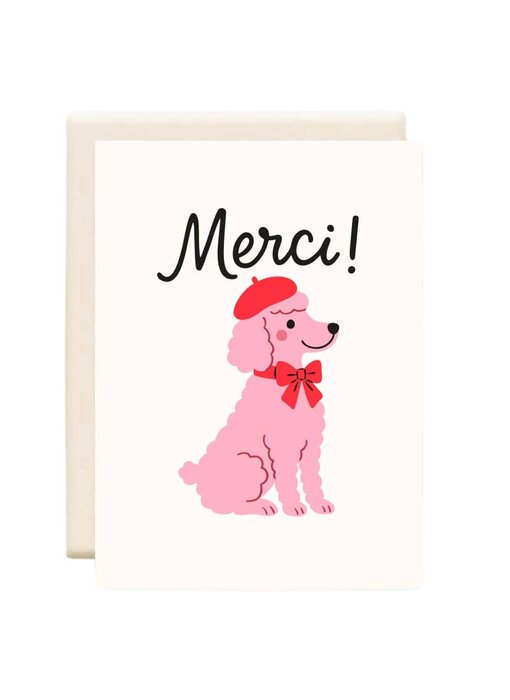 Merci Poodle | Thank You Card
