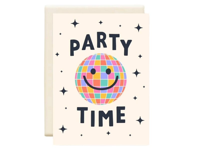 Inkwell Cards Party Time Globe  | Birthday Greeting Card