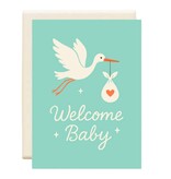 Inkwell Cards Stork | New Baby Greeting Card