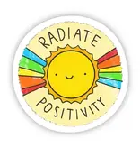Big Moods Radiate Positivity Sticker