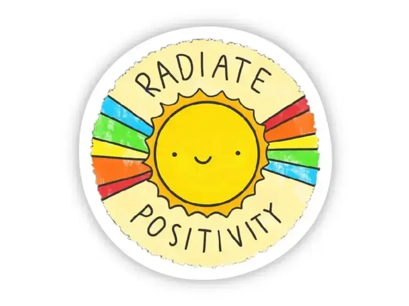 Big Moods Radiate Positivity Sticker