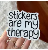 Stickers Are My Therapy Text Snarky Sticker