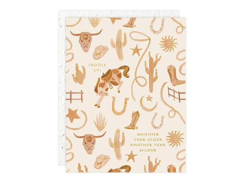 Seedlings Saddle Up - Birthday Card