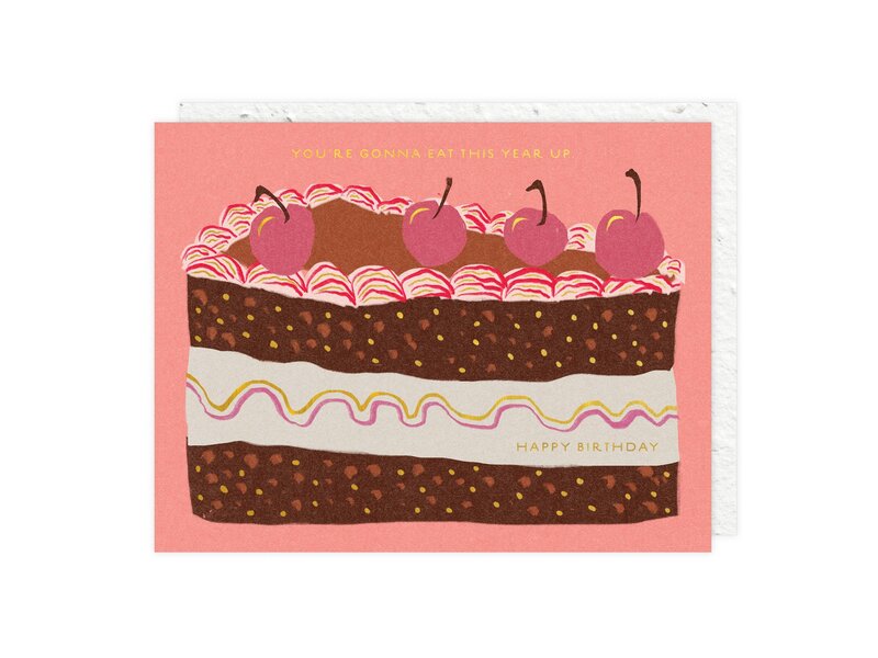 Seedlings Slice of Cake - Birthday Card