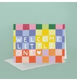 Idlewild Rainbow Checks Baby Greeting Card