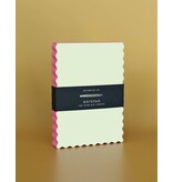 Idlewild Mini Wave Shaped Notepad | Citron + Hot Coral Edge