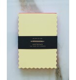 Idlewild Mini Wave Shaped Notepad | Citron + Hot Coral Edge
