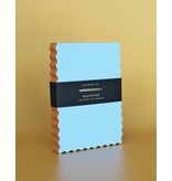 Idlewild Mini Wave Shaped Notepad | Sky + Tangerine Edge