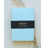 Idlewild Mini Wave Shaped Notepad | Sky + Tangerine Edge
