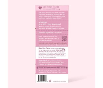 Rose Cardamom Dark Chocolate Bar | Vegan Kosher