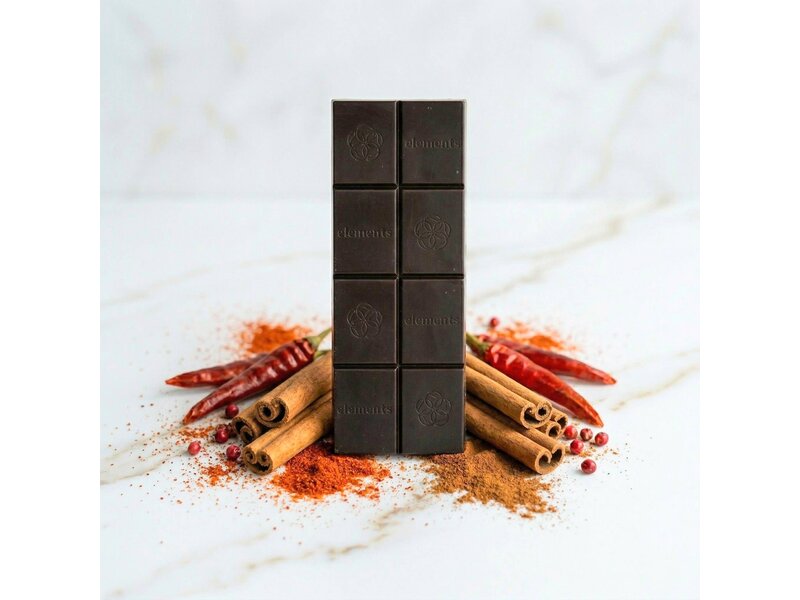 Elements Truffles Spicy Cayenne Cinnamon Dark Chocolate | Vegan Organic