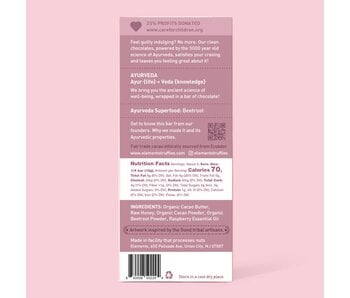 Raspberry Dark Chocolate Bar | Vegan Organic