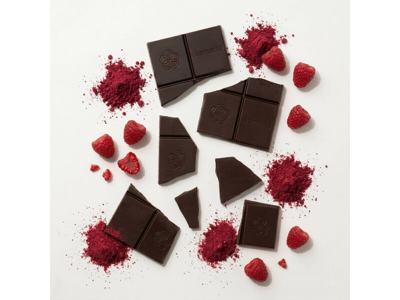 Elements Truffles Raspberry Dark Chocolate Bar | Vegan Organic