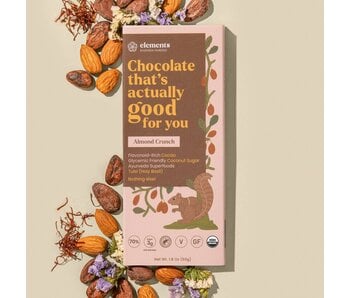 Almond Crunch Dark Chocolate Bar | Vegan Organic