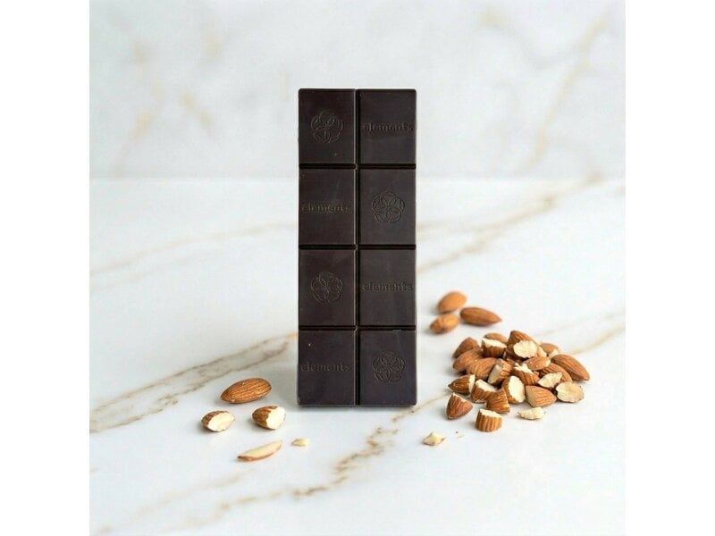 Elements Truffles Almond Crunch Dark Chocolate Bar | Vegan Organic