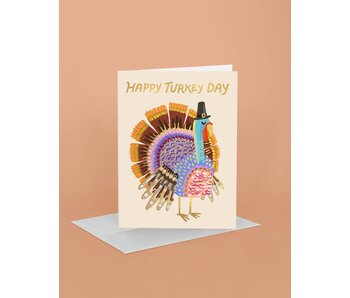 Happy Turkey Day Thanksgiving Greeting Card