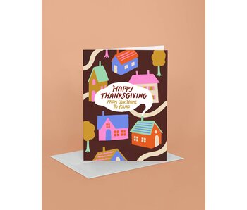 Thanksgiving Neighborhood Thanksgiving Greeting Card