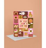Idlewild Thanksgiving Quilt Motif Thanksgiving Greeting Card
