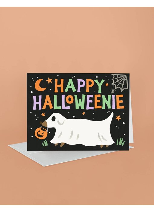 Happy Halloweenie Halloween Greeting Card