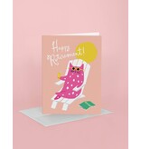 Idlewild Relaxing Kitty Retirement Greeting Card