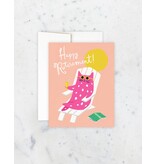 Idlewild Relaxing Kitty Retirement Greeting Card