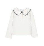 Mayoral Long-sleeved Scallop neck polo
