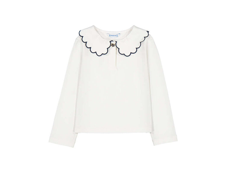 Mayoral Long-sleeved Scallop neck polo