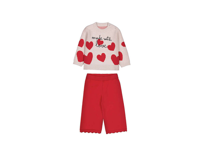 Mayoral Made with love 2pc set - red
