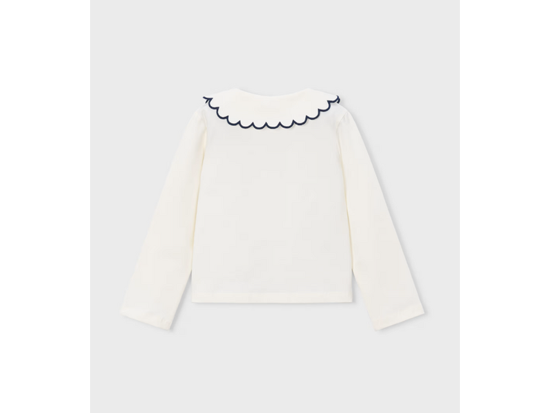 Mayoral Long-sleeved Scallop neck polo