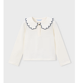 Mayoral Long-sleeved Scallop neck polo
