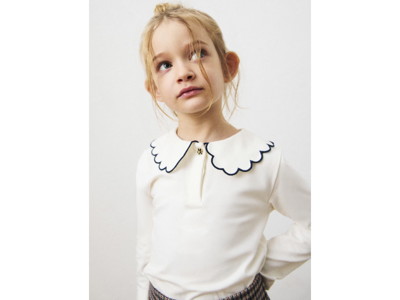 Mayoral Long-sleeved Scallop neck polo