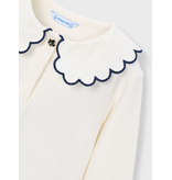 Mayoral Long-sleeved Scallop neck polo