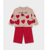 Mayoral Made with love 2pc set - red
