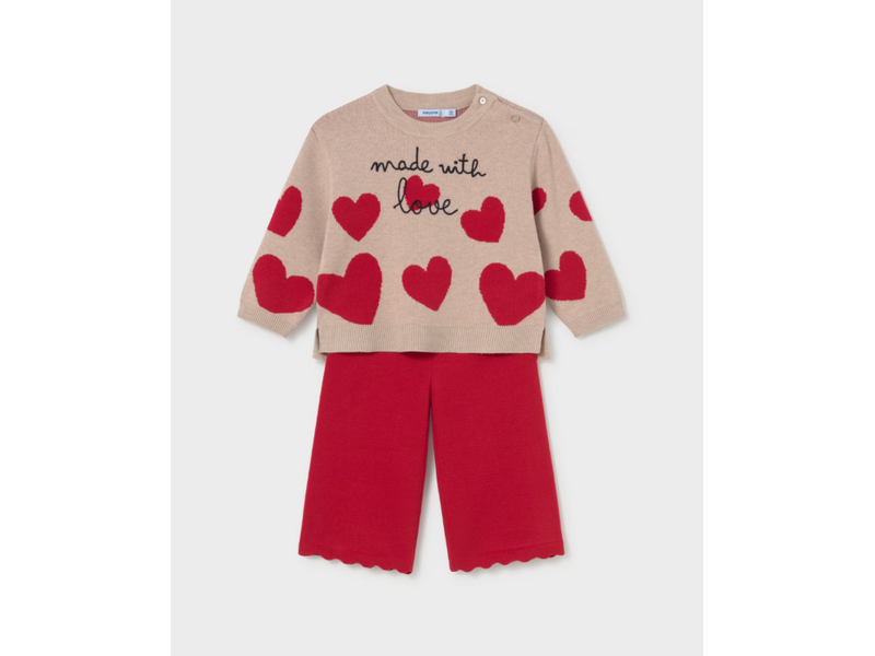 Mayoral Made with love 2pc set - red