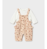 Mayoral Floral overall and t-shirt set