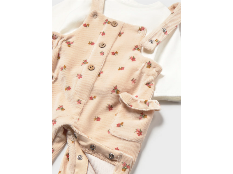 Mayoral Floral overall and t-shirt set