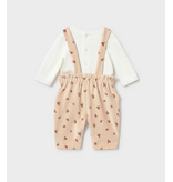 Mayoral Floral overall and t-shirt set