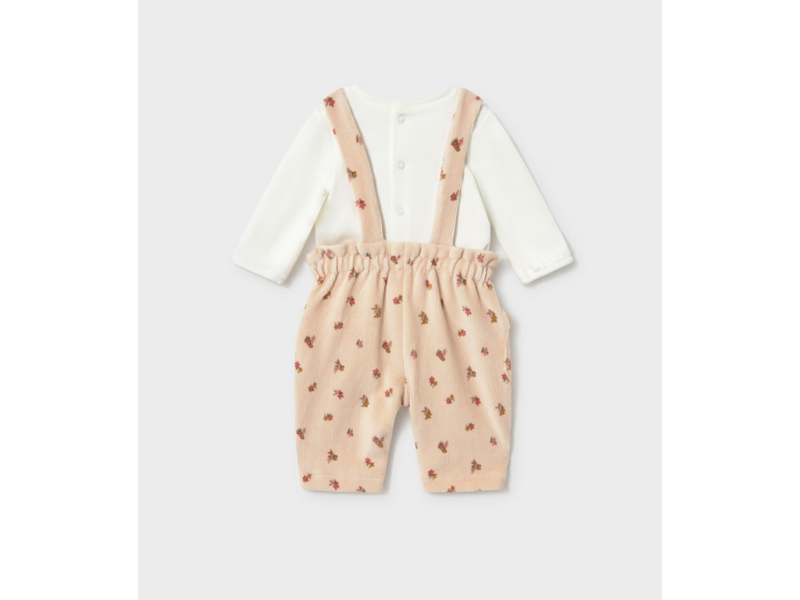 Mayoral Floral overall and t-shirt set