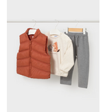 Mayoral Pullover vest pant set - Brick Red