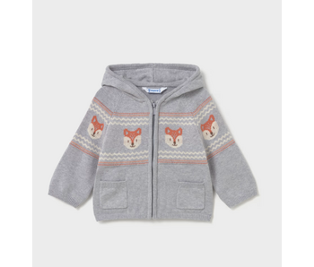 Knit Fox Zip-Up Sweatshirt