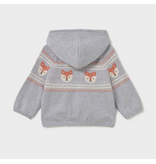 Mayoral Knit Fox Zip-Up Sweatshirt