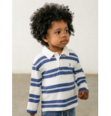 Mayoral Long Sleeve Striped Polo - Blue